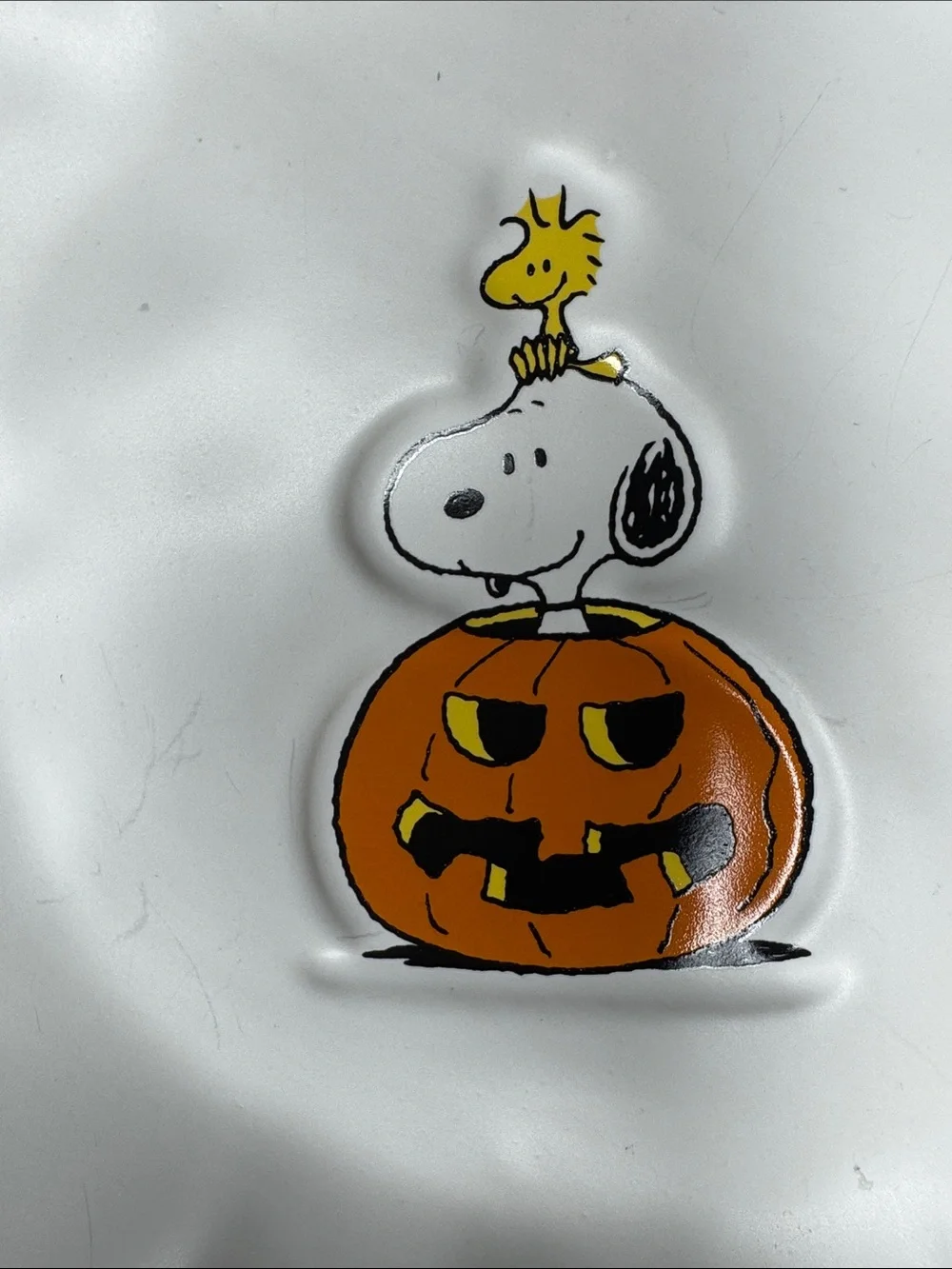 Set of 4 William Sonoma Peanuts Snoopy and the Great Pumpkin Halloween Plates